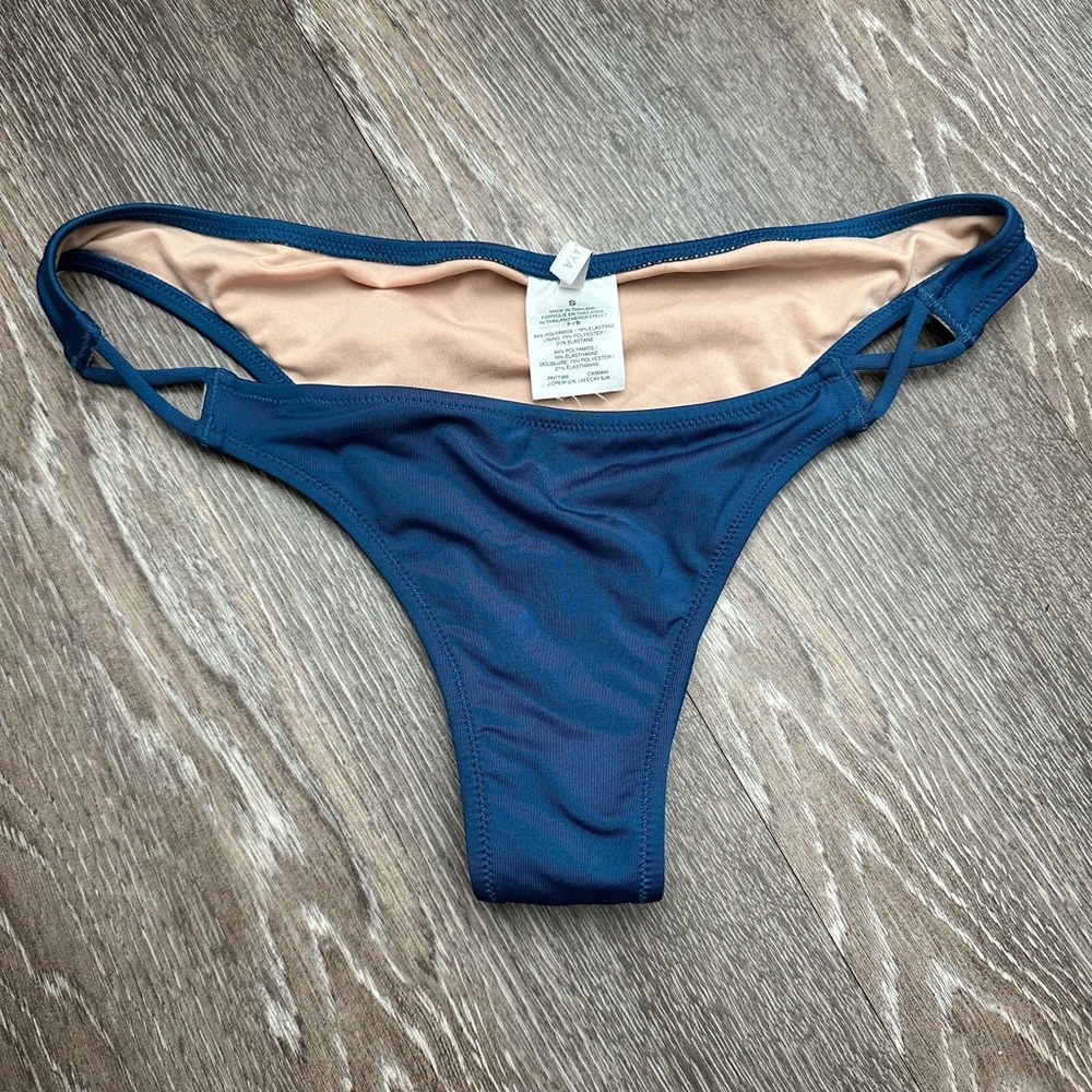 J. Crew bikini bottoms size small - blue - only worn 1-2 times